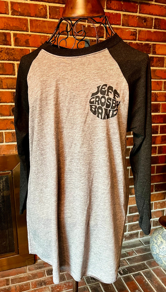 Jeff Crosby Band Logo 3/4 Sleeve Baseball T