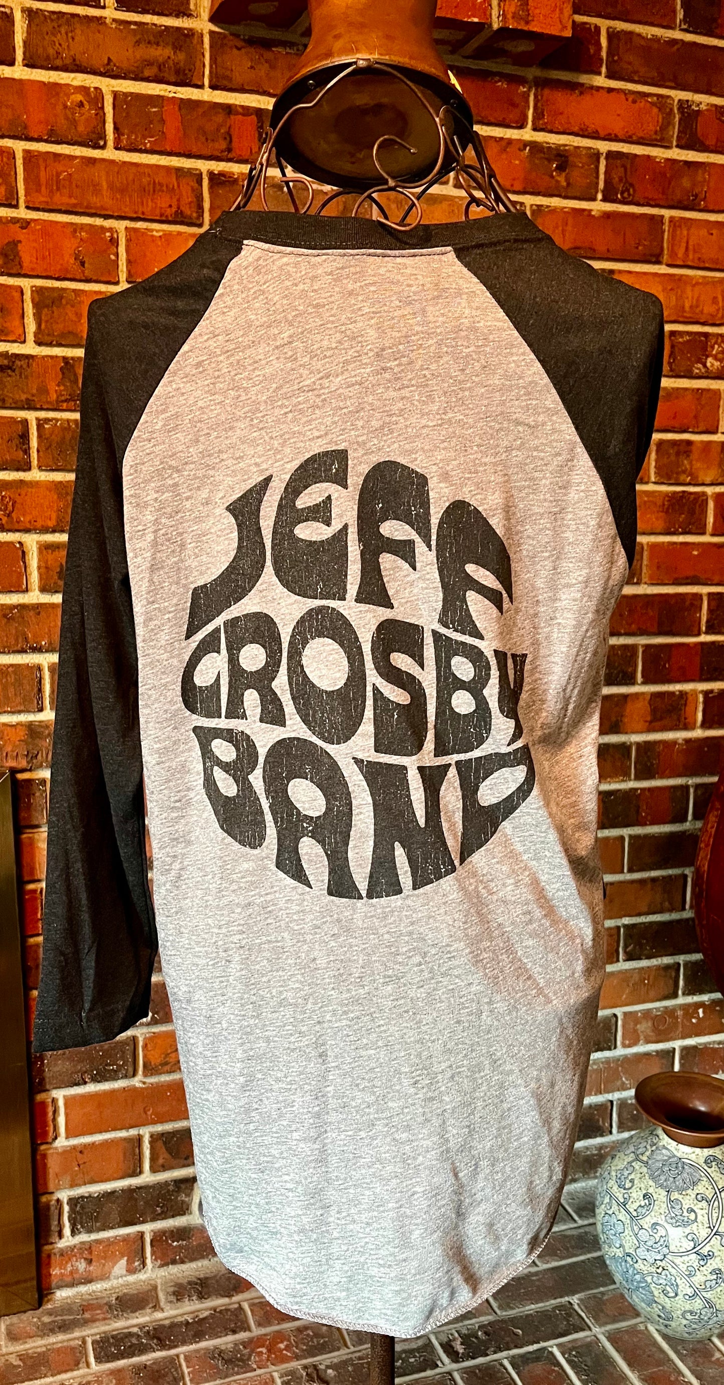 Jeff Crosby Band Logo 3/4 Sleeve Baseball T